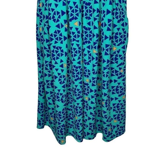 LuLaRoe Blue and Green Geometric Dress NWT - Picture 9 of 14